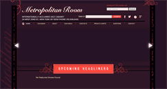 Desktop Screenshot of metropolitanroom.com