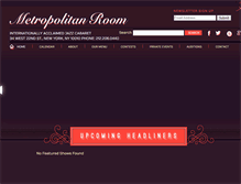 Tablet Screenshot of metropolitanroom.com